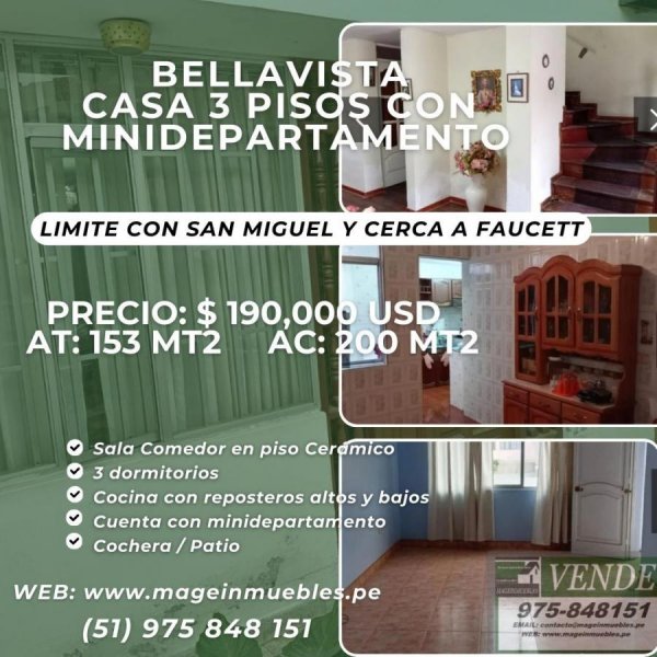 Casa en Venta en  Bellavista, Callao