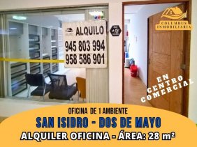 Oficina en Alquiler en Dos de Mayo San Isidro, Lima