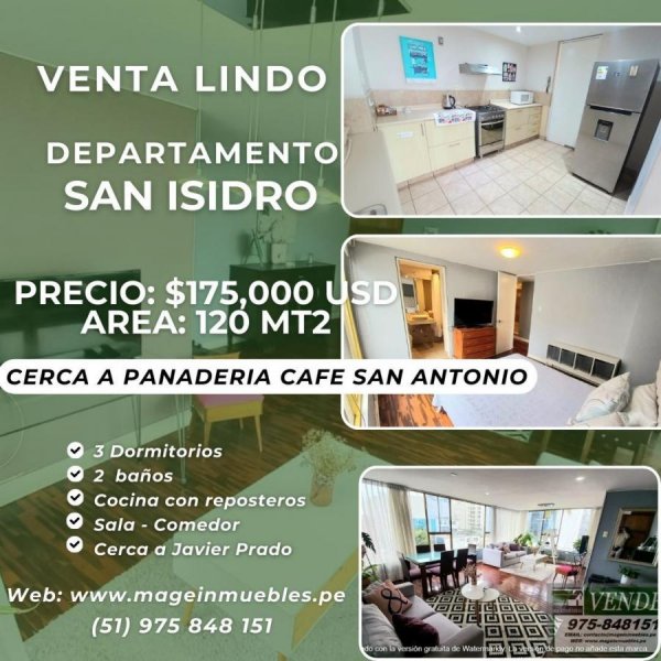 Foto Departamento en Venta en SAN ISIDRO, San Isidro, Lima - U$D 175.000 - DEV40192 - BienesOnLine