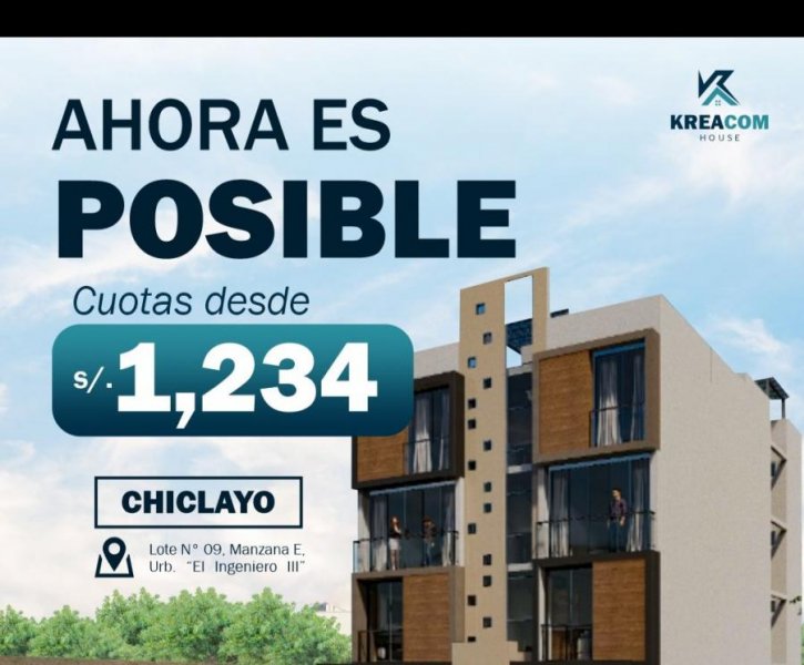Foto Departamento en Venta en Urb. Ingenieros lll, Chiclayo, Chiclayo - S/. 166.000 - DEV40239 - BienesOnLine