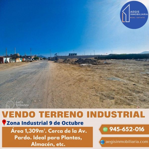 Vendo Terreno Industrial 1309m² Chimbote