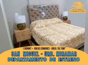 San Miguel MIRAMAR - Dpto de 1 dormitorio + Áreas Comunes (Pre-Venta - En Acabados)