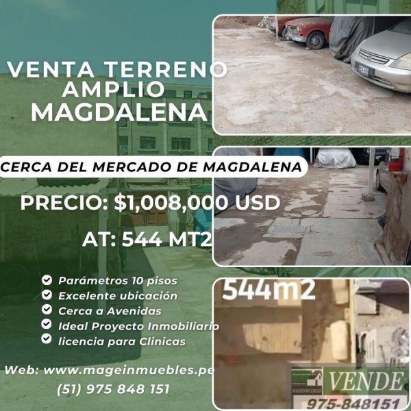 Foto Terreno en Venta en MAGDALENA, Magdalena del Mar, Lima - U$D 1.008.000 - TEV38294 - BienesOnLine