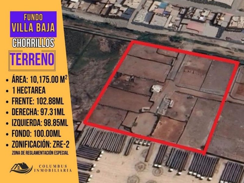 Chorrillos VILLA BAJA ? Terreno de 10,175.00m² (zonificación ZRE-2)