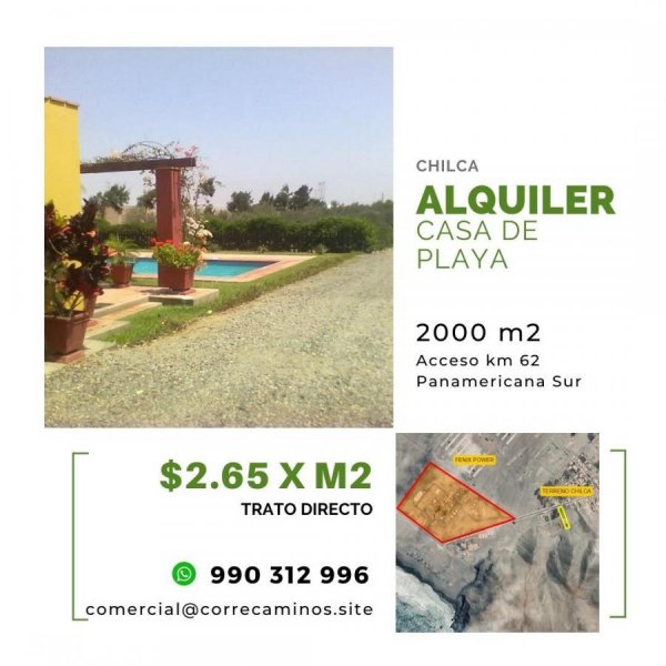 Casa en Alquiler en Chilca Lima, Lima