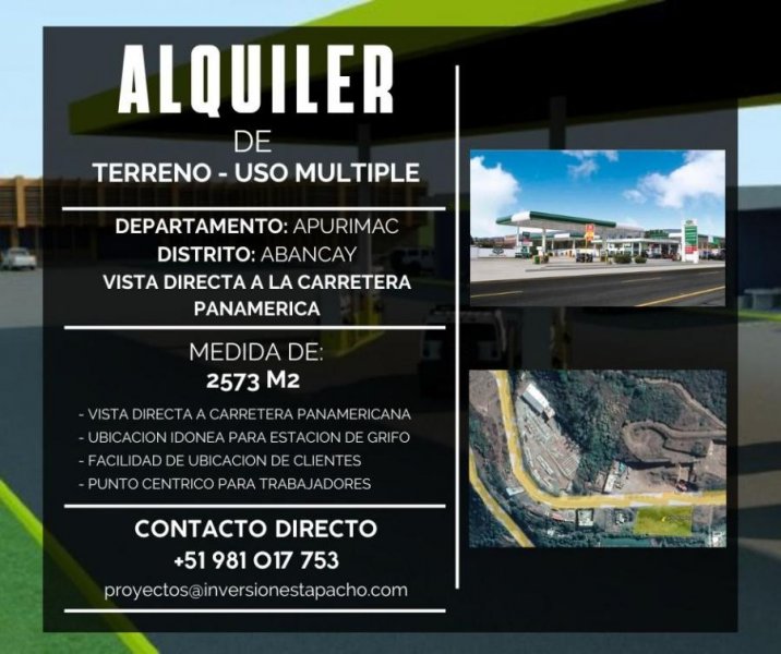 Terreno en Alquiler en abancay Abancay, Abancay