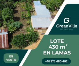 Terreno en Venta en Lamas Lamas, Lamas