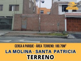 La Molina SANTA PATRICIA - Terreno en venta plano y cercado - Área: 180.79m²