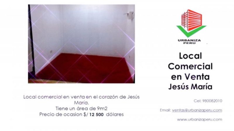 Foto Local en Venta en Jesus Maria, Lima - U$D 12.500 - LOV34940 - BienesOnLine