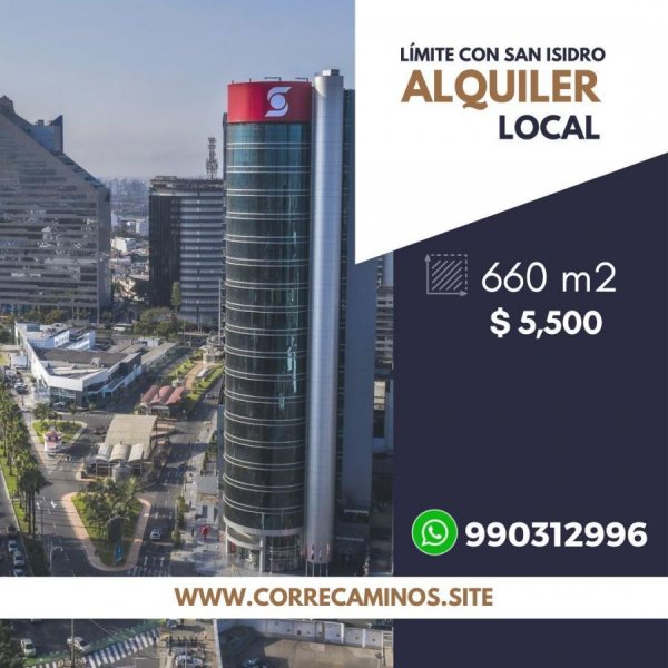 Oficina en Alquiler en Miraflores Lima, Lima