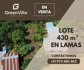 Terreno en Venta en Lamas Lamas, Lamas