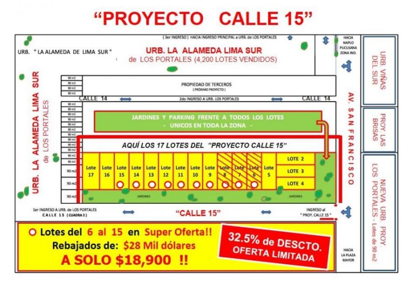 Terreno en Venta en Chilca Proyecto Inmobiliario Calle 15, CALLE 15 esquina c, Canete