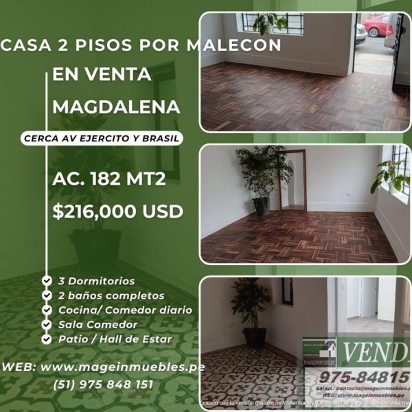 Casa en Venta en  Magdalena del Mar, Lima