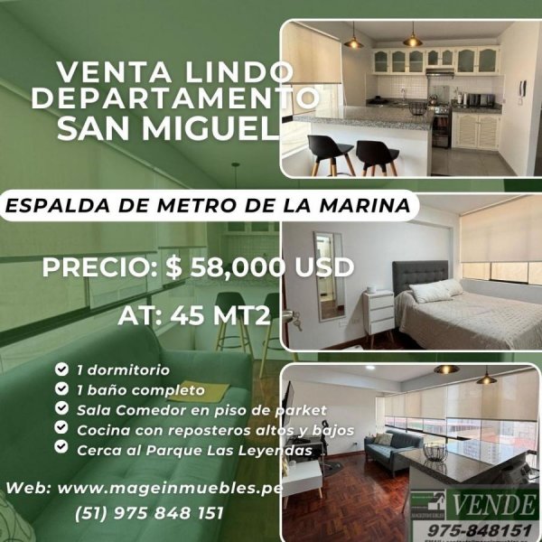 Foto Departamento en Venta en SAN MIGUEL, San Miguel, Lima - U$D 58.000 - DEV40189 - BienesOnLine