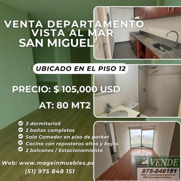 Foto Departamento en Venta en SAN MIGUEL, San Miguel, Lima - U$D 105.000 - DEV40188 - BienesOnLine