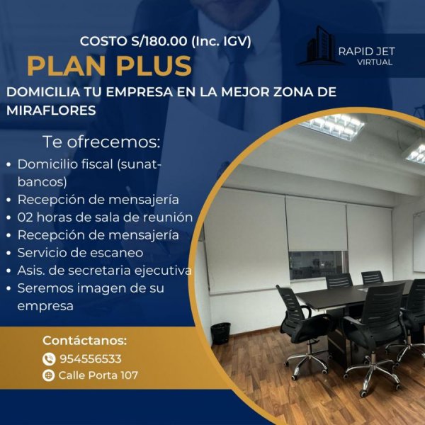 Oficina en Alquiler en Miraflores Lima, Lima