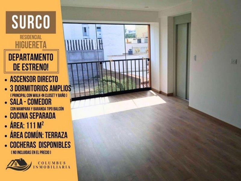 Departamento en Venta en Residencial Higuereta Santiago De Surco, Lima
