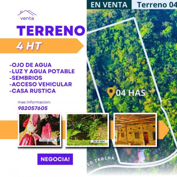 Terreno en Venta en tarapoto Tarapoto, San Martin