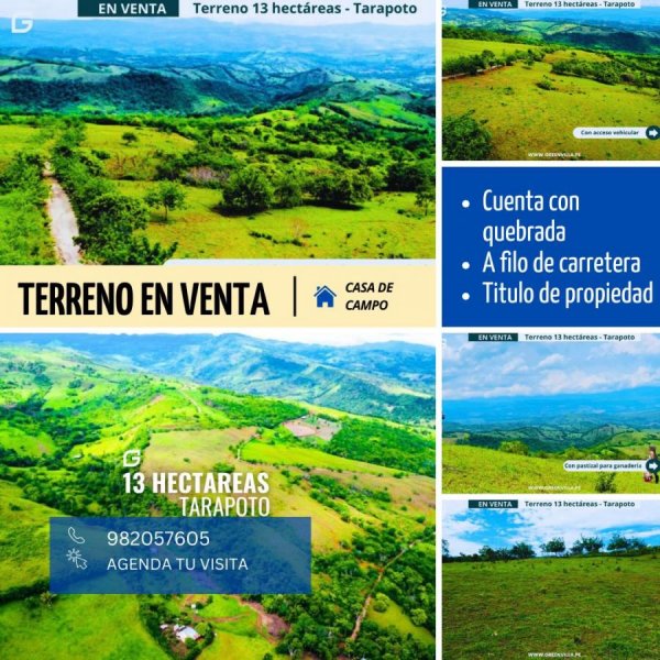 Terreno en Venta en  Tarapoto, San Martin