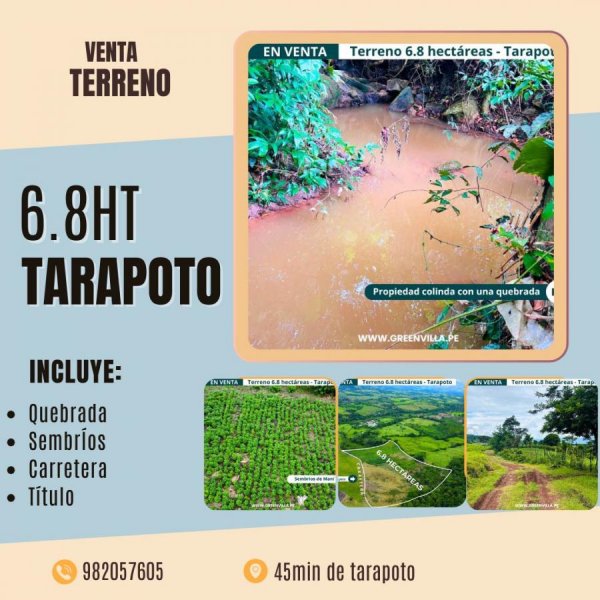 Terreno en Venta en zapatero Tarapoto, San Martin