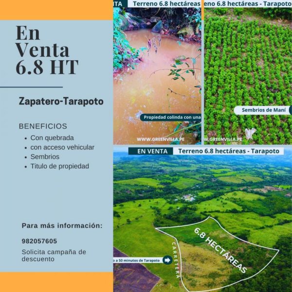 Terreno en Venta en zapatero Tarapoto, San Martin