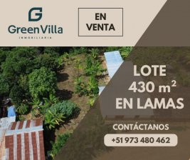 Terreno en Venta en Lamas Lamas, Lamas