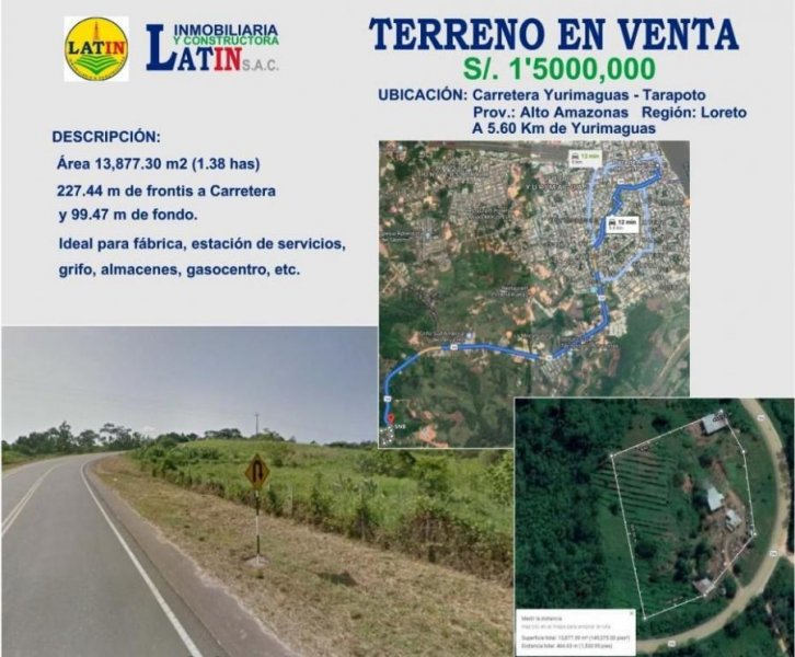 Terreno en Venta en Yurimaguas Yurimaguas, Alto Amazonas