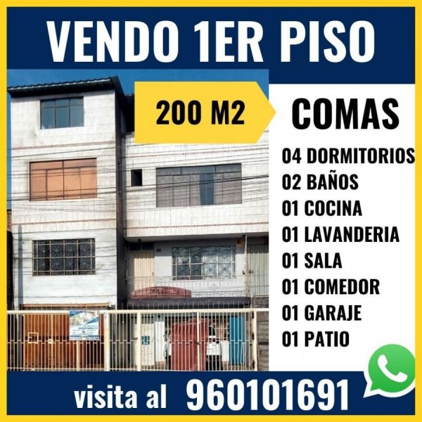VENDO 1ER PISO COMAS