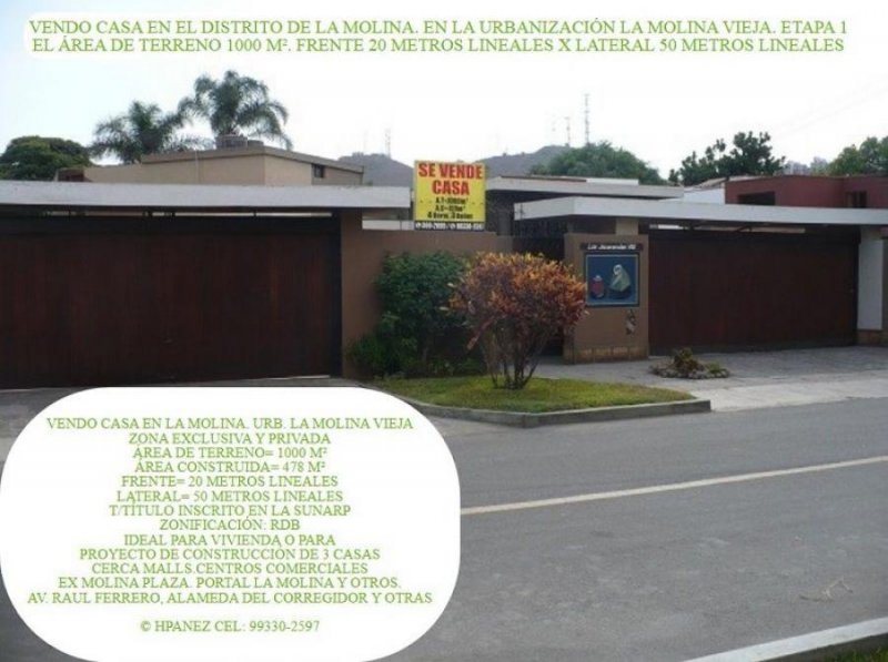 Casa en Venta en LA MOLINA La Molina, Lima