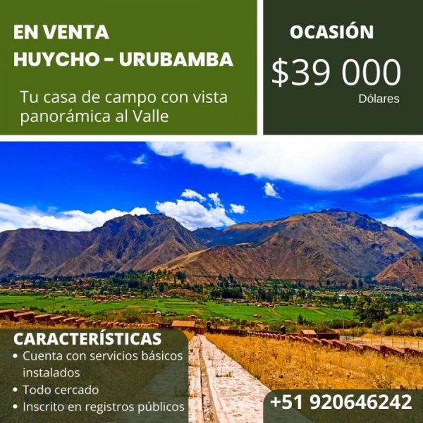 Condominio en Venta en  Huayllabamba, Urubamba