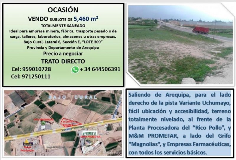 Terreno en Venta en Uchumayo Uchumayo, Arequipa