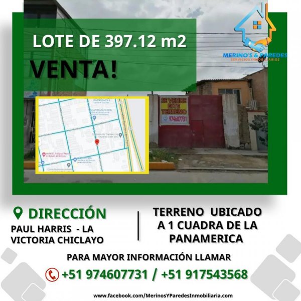 Terreno en Venta en LA VICTORIA La Victoria, Chiclayo